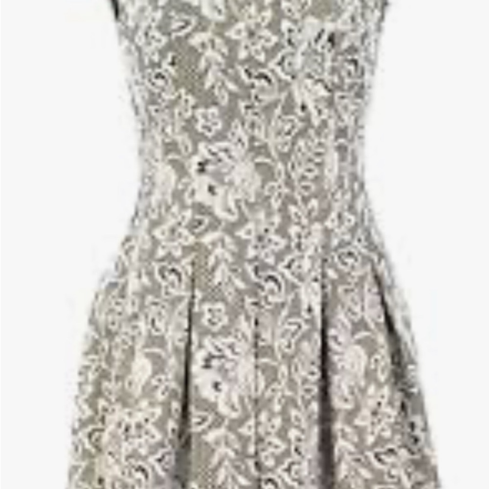 Zara Black and White Floral Dress Small